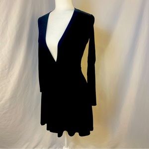 American Apparel Black Velvet dress S
